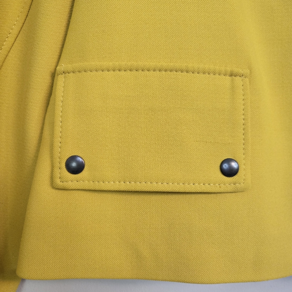 💛 Dorothee Schumacher Mustard Cropped Jacket, Size 12* ~ VGUC - Picture 3 of 15